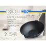 Сковорода Brizoll чавунна WOK з дерев'яною ручкою та скляною кришкою 2,8 л 260х80 мм (W26H-6) Сковорода Brizoll чавунна WOK з дерев'яною ручкою та скляною кришкою 2,8 л 260х80 мм (W26H-6)