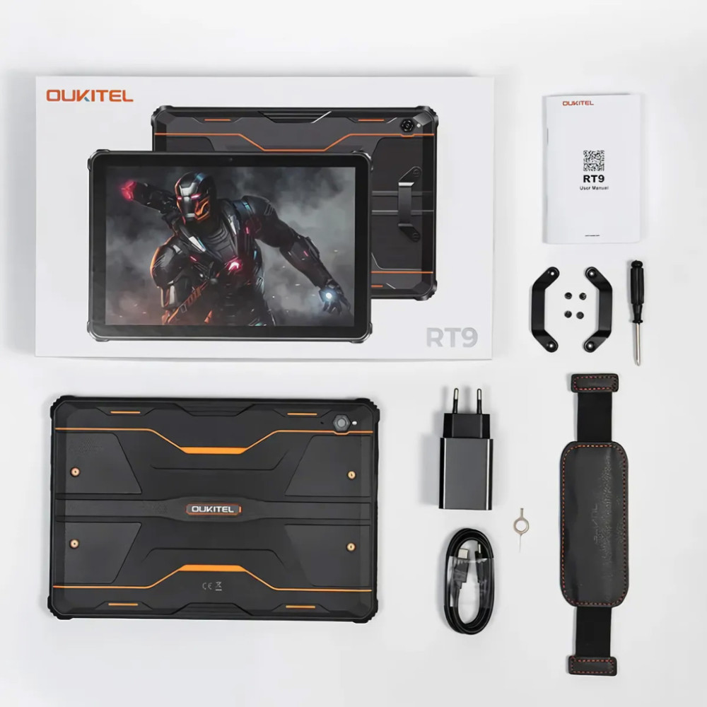 Планшет OUKITEL RT9 10.1" 6/256GB LTE Black-Orange (6931940766838)