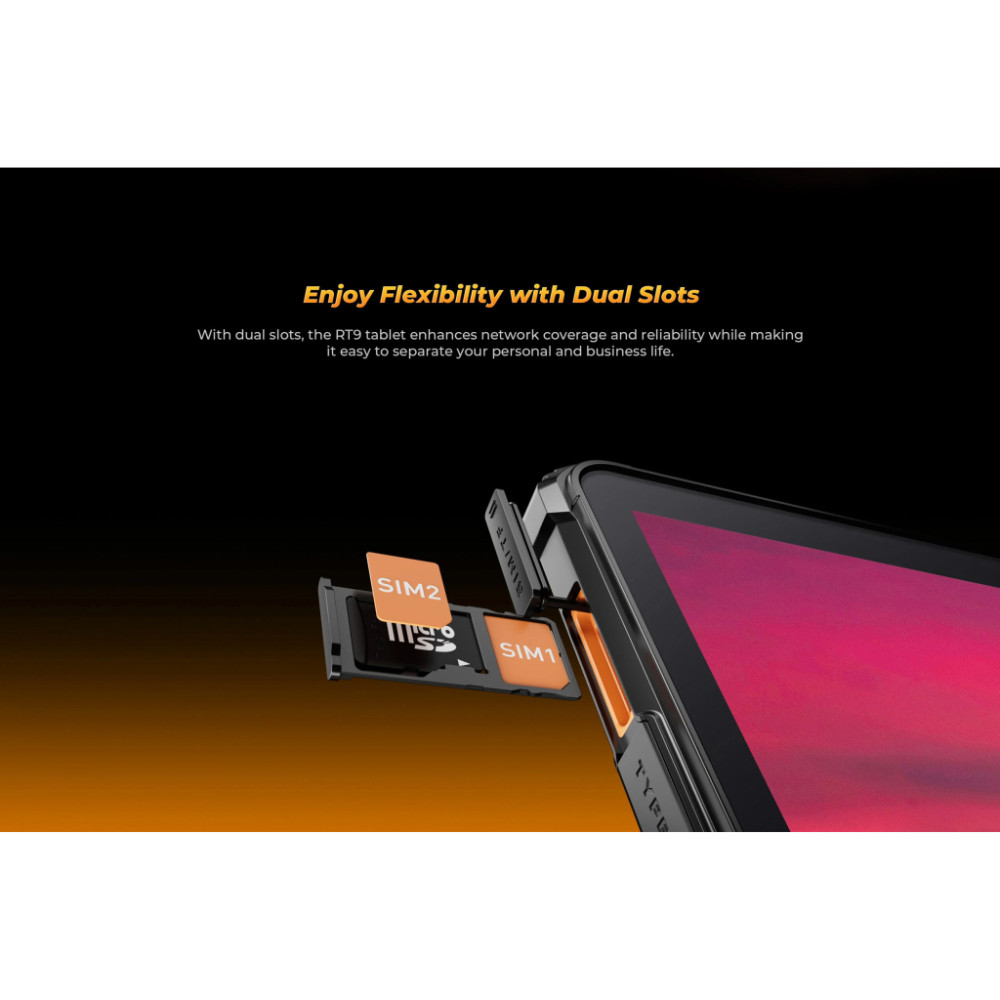 Планшет OUKITEL RT9 10.1" 6/256GB LTE Black-Orange (6931940766838)