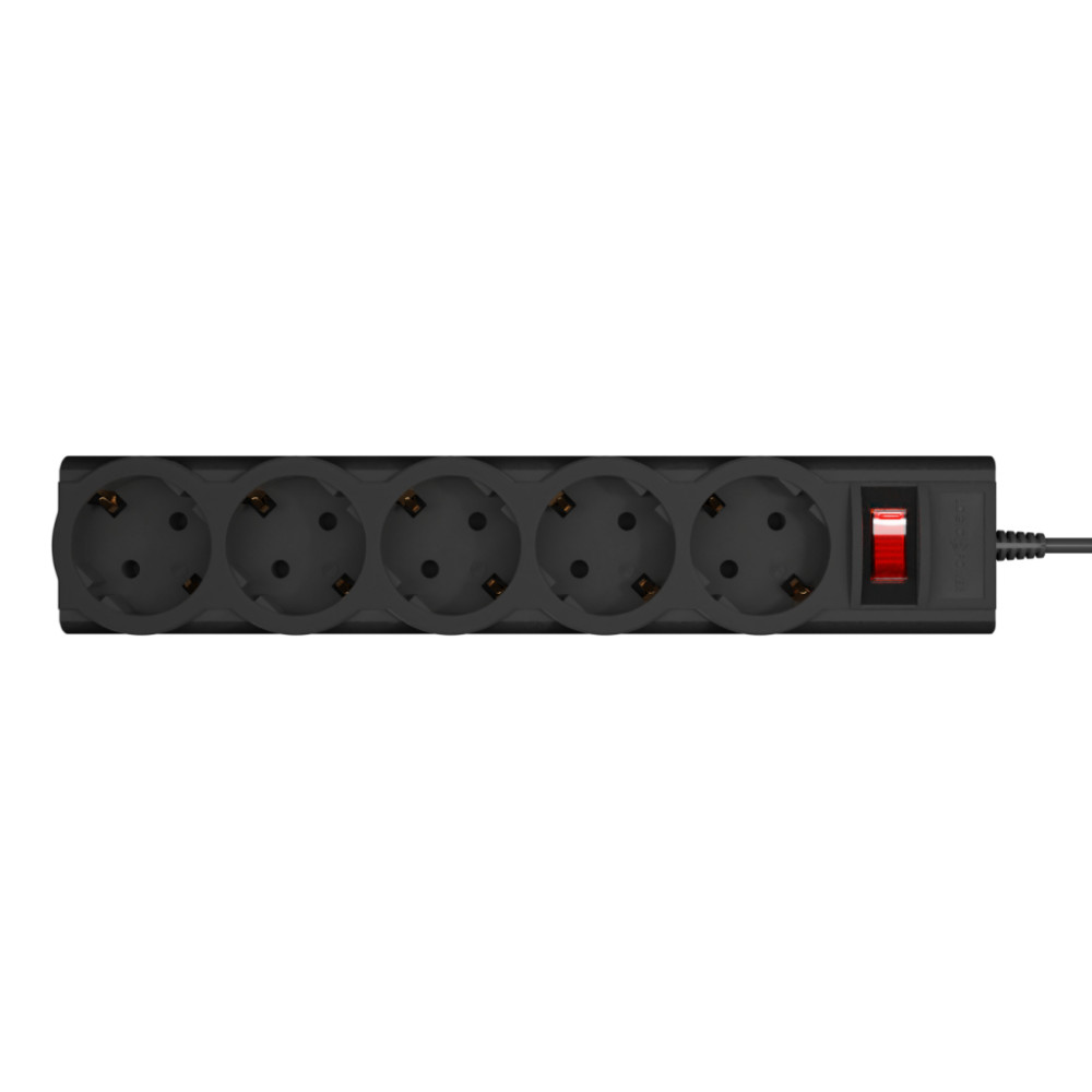 Мережевий фільтр живлення LogicPower LP-X5 PREMIUM, 2m black (9583)