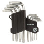 Ключ Sigma набір TORX 9шт T10-T50 CrV, короткі з отвором (4022211) Ключ Sigma набір TORX 9шт T10-T50 CrV, короткі з отвором (4022211)
