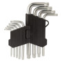 Ключ Sigma набір TORX 9шт T10-T50 CrV, короткі з отвором (4022211) Ключ Sigma набір TORX 9шт T10-T50 CrV, короткі з отвором (4022211)
