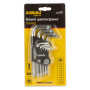 Ключ Sigma набір TORX 9шт T10-T50 CrV, короткі з отвором (4022211) Ключ Sigma набір TORX 9шт T10-T50 CrV, короткі з отвором (4022211)