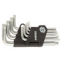 Ключ Sigma набір TORX 9шт T10-T50 CrV, короткі з отвором (4022211) Ключ Sigma набір TORX 9шт T10-T50 CrV, короткі з отвором (4022211)