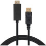 Кабель мультимедійний DisplayPort M to HDMI M 1.8m V1.4/V2.1 4K120/8K60 Vinga (VCPDP14HI211.8) Кабель мультимедійний DisplayPort M to HDMI M 1.8m V1.4/V2.1 4K120/8K60 Vinga (VCPDP14HI211.8)