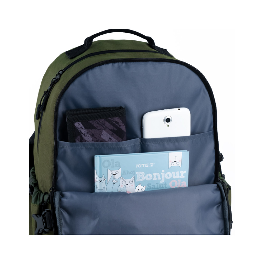 Рюкзак шкільний GoPack Education Teens 186 хакі (GO25-186L-3)
