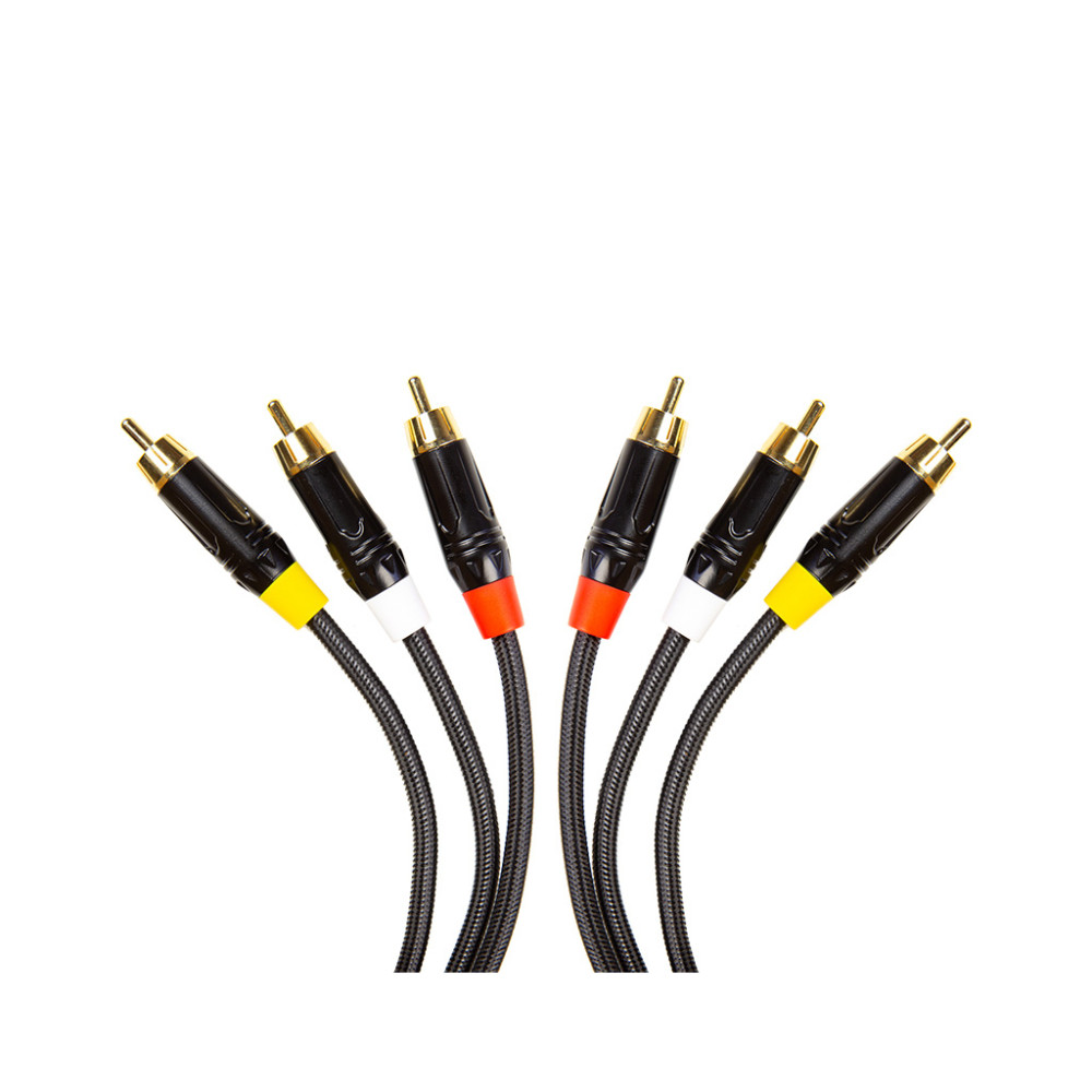 Кабель мультимедійний 3xRCA M to 3xRCA M 1.5m PowerPlant (CA911745)
