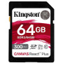 Карта пам'яті Kingston 64GB class 10 UHS-II U3 Canvas React Plus (SDR2/64GB) Карта пам'яті Kingston 64GB class 10 UHS-II U3 Canvas React Plus (SDR2/64GB)