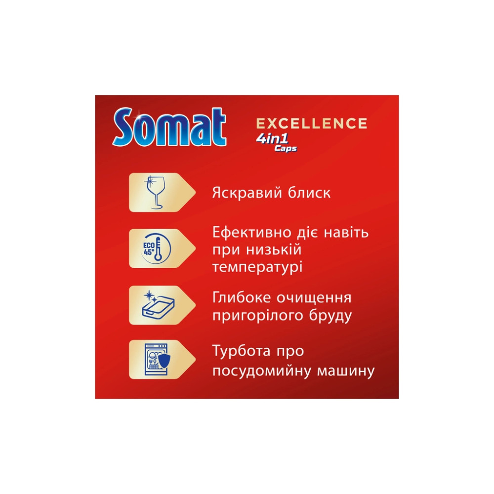 Таблетки для посудомийних машин Somat Excellence 60 шт. (9000101808087)