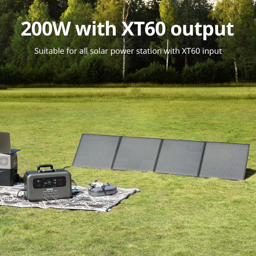 Портативна сонячна панель Zendure 200W MC4 (ZD200SP-BK-JH)