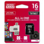 Карта пам'яті Goodram 16Gb microSDHC class 10 UHS-I (M1A4-0160R12) Карта пам'яті Goodram 16Gb microSDHC class 10 UHS-I (M1A4-0160R12)