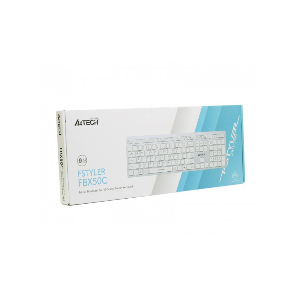Клавіатура A4Tech FBX50C USB/Bluetooth White (4711421972772)