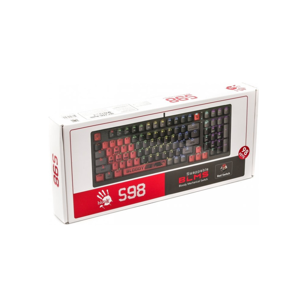 Клавіатура A4Tech Bloody S98 RGB BLMS Red Switch USB Sports Red (4711422002737)