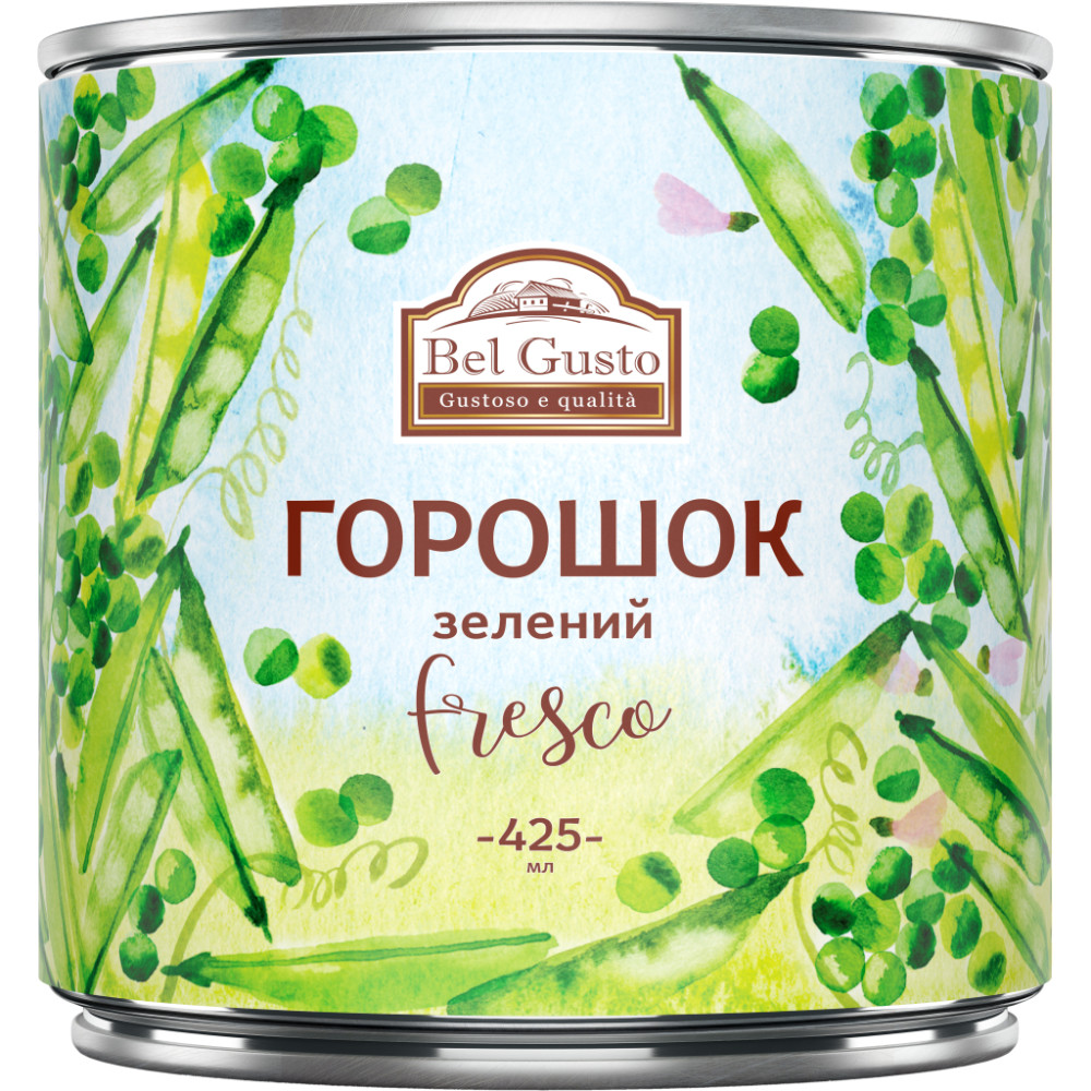 Овочева консервація Bel Gusto Горошок зелений 425 мл (4820204404604)