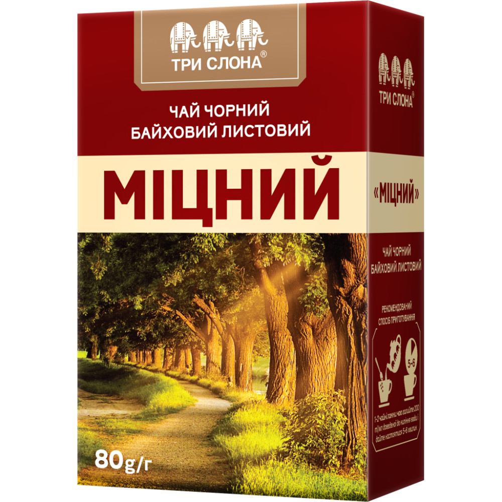 Чай Три Слона "Міцний" 80 г (ts.12333)