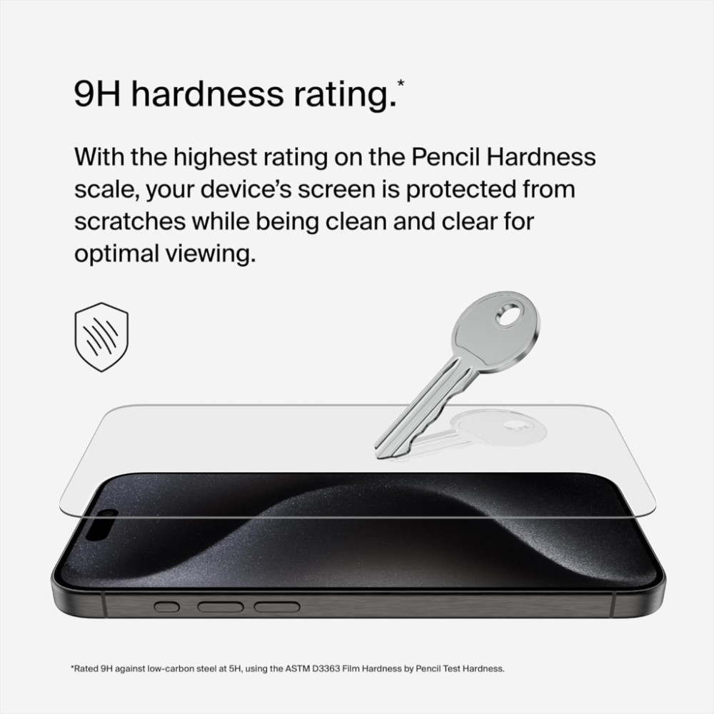 Скло захисне Belkin iPhone 15 Pro Max TemperedGlass (OVA138ZZ)