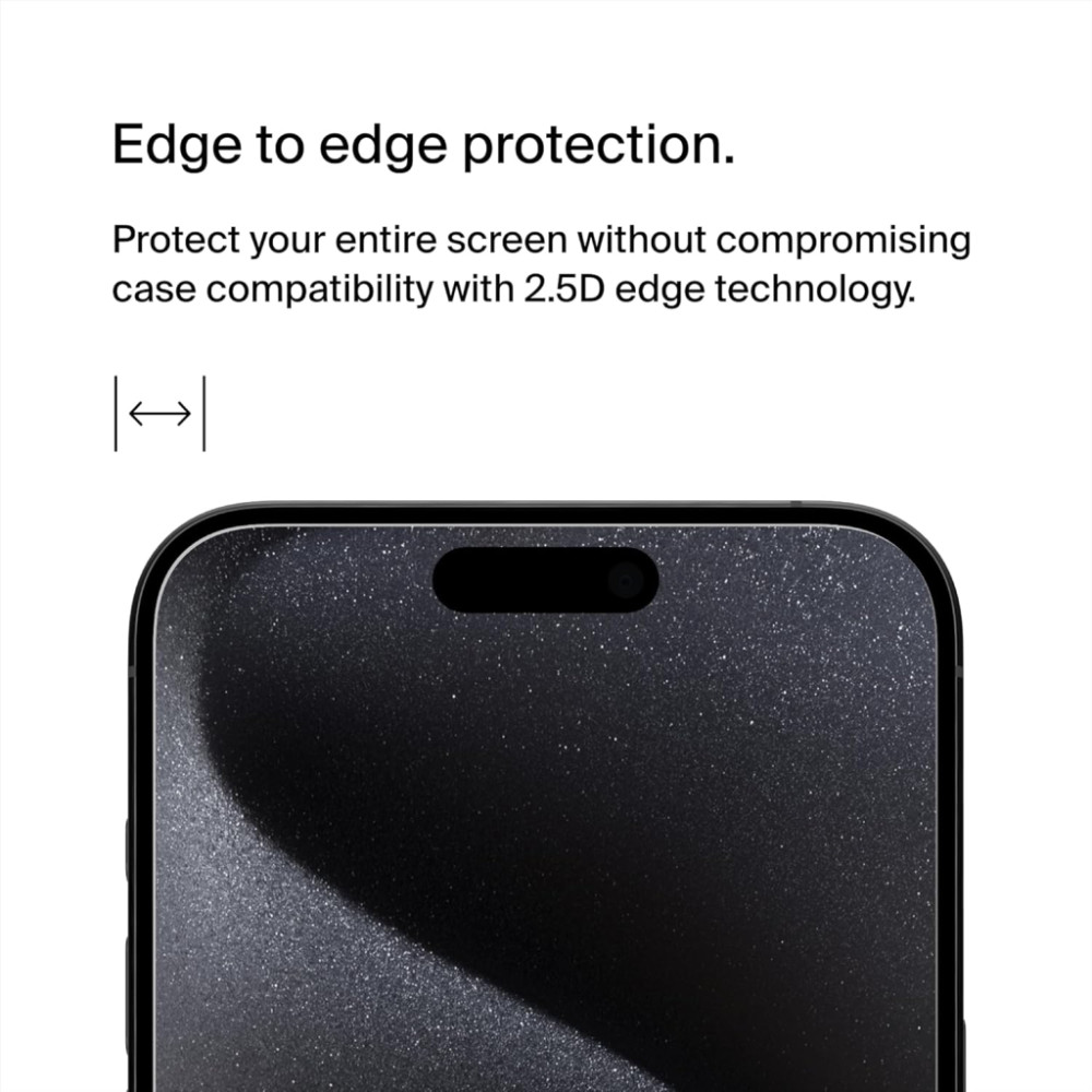 Скло захисне Belkin iPhone 15 Pro Max TemperedGlass (OVA138ZZ)