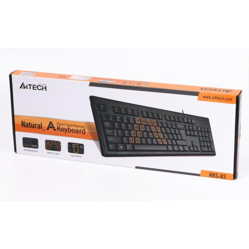 Клавіатура A4Tech KRS-83 USB Black (4711421811071)