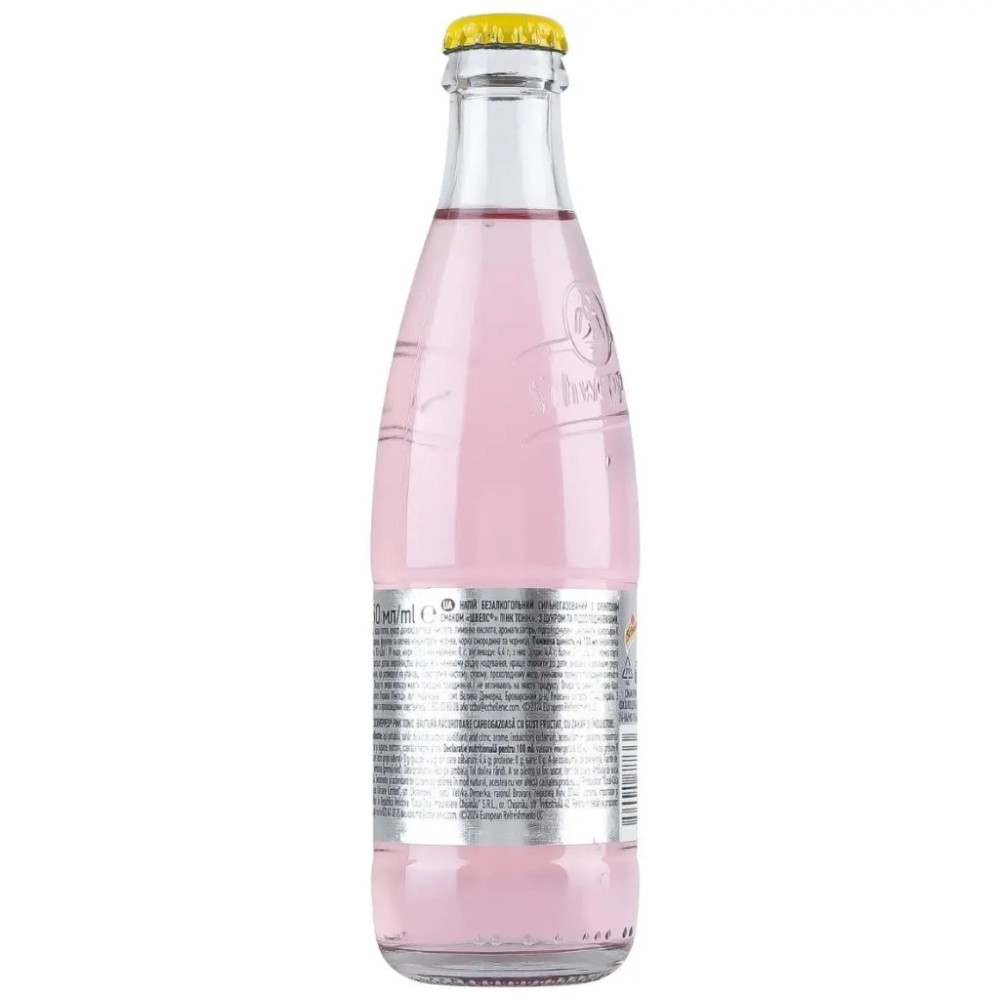 Напій Schweppes Pink Tonic Безалкогольний сильногазований 250 мл (54017733)