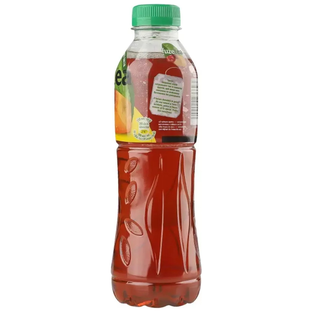 Напій Fuzetea Чай холодний чорний Зі смаком персика та гібіскуса 500 мл (5449000236623)
