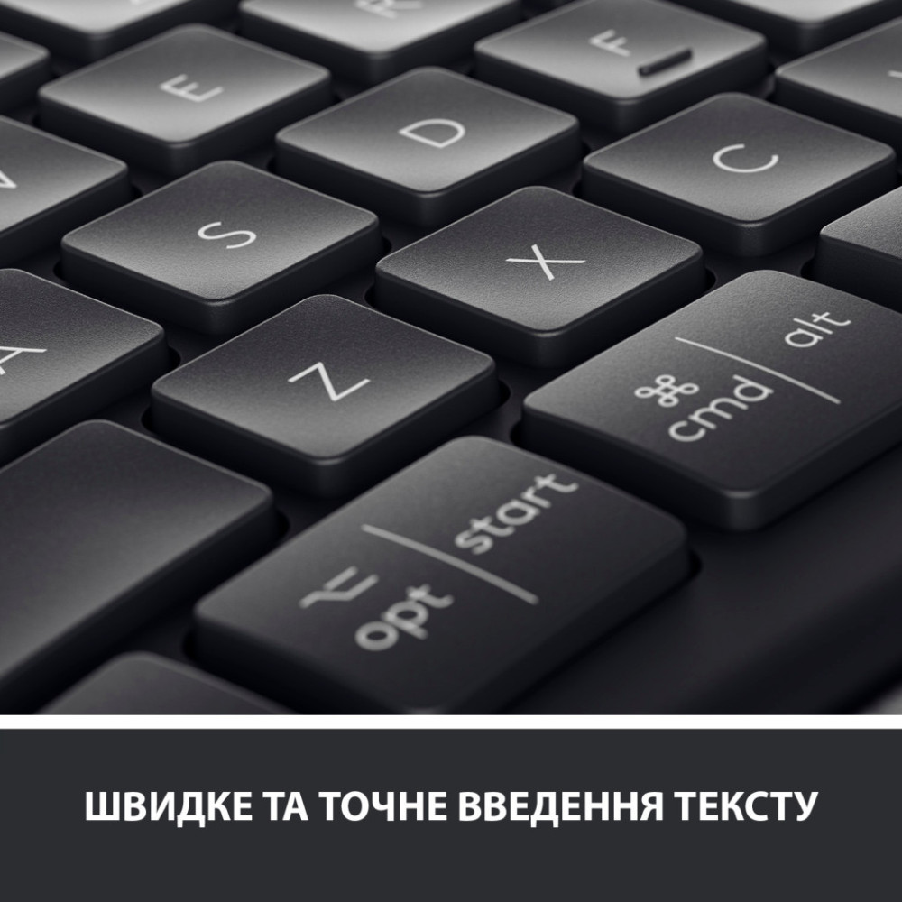 Клавіатура Logitech ERGO K860 Bluetooth/Wireless UA Black (920-010108)