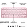 Клавіатура Logitech MX Keys Mini Wireless Illuminated UA Rose (920-010500) Клавіатура Logitech MX Keys Mini Wireless Illuminated UA Rose (920-010500)