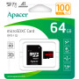 Карта пам'яті Apacer 64GB microSD class 10 UHS-I V10 A1 (AP64GMCSX10UB-R) Карта пам'яті Apacer 64GB microSD class 10 UHS-I V10 A1 (AP64GMCSX10UB-R)