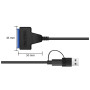 Адаптер USB3.0 Type-A/C HDD 2,5" SATA II/III / SSD Dynamode (DM-AD-SATA-U3) Адаптер USB3.0 Type-A/C HDD 2,5" SATA II/III / SSD Dynamode (DM-AD-SATA-U3)