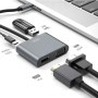Перехідник XO 4-in-1 Dock USB-C (HDMI/VGA/USB3.0/USB-C PD) (XO-HUB001SL) Перехідник XO 4-in-1 Dock USB-C (HDMI/VGA/USB3.0/USB-C PD) (XO-HUB001SL)