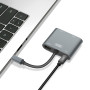 Перехідник XO 4-in-1 Dock USB-C (HDMI/VGA/USB3.0/USB-C PD) (XO-HUB001SL) Перехідник XO 4-in-1 Dock USB-C (HDMI/VGA/USB3.0/USB-C PD) (XO-HUB001SL)