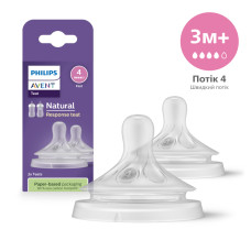 Соска Philips AVENT Natural середній потік 3+ міс 2 шт (SCY964/02)