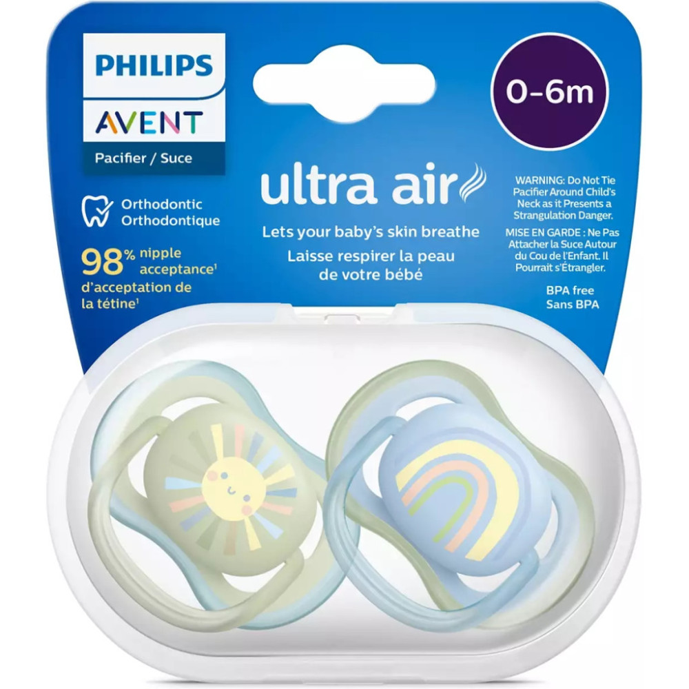 Пустушка Philips AVENT Ultra Air 0-6 міс. 2 шт (SCF085/58)