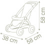 Коляска для ляльок Smoby Baby Nurse Прогулянка з кошиком Рожева пудра (254018) Коляска для ляльок Smoby Baby Nurse Прогулянка з кошиком Рожева пудра (254018)