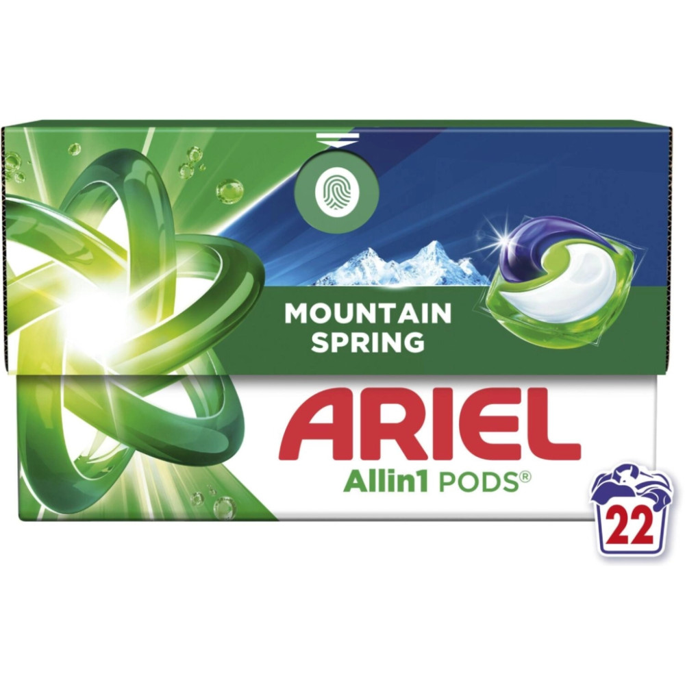 Капсули для прання Ariel Pods All-in-1 Гірське джерело 22 шт. (8700216765466)