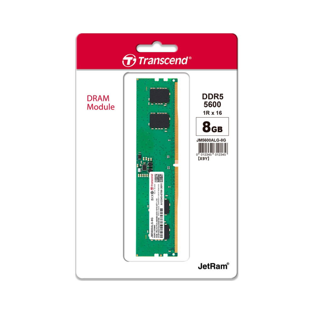 Модуль пам'яті для комп'ютера DDR5 8GB 5600 MHz Transcend (JM5600ALG-8G)