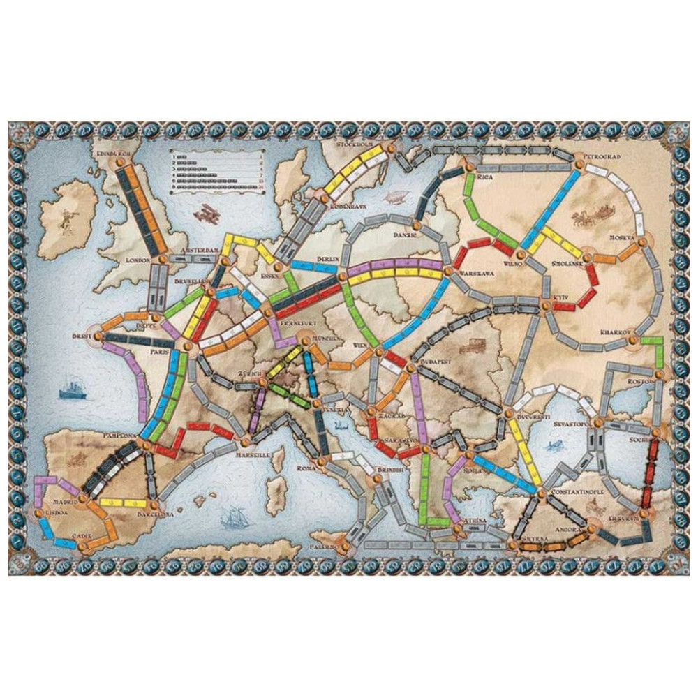 Настільна гра Lord of Boards Квиток на поїзд: Європа (Ticket to ride: Europe) (укр.) (DOW7202UK)