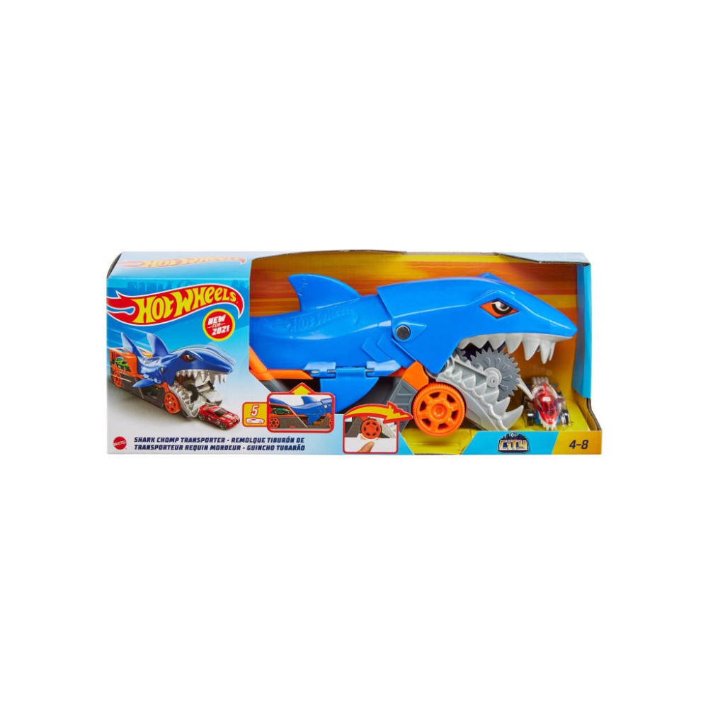 Ігровий набір Hot Wheels Вантажівка-транспортер "Акуляча паща" (GVG36)
