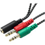 Перехідник XoKo AC-007 2x3.5-мм jack(F) - 3.5-мм 4pin jack(M) (XOKO AC-007) Перехідник XoKo AC-007 2x3.5-мм jack(F) - 3.5-мм 4pin jack(M) (XOKO AC-007)