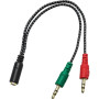Перехідник XoKo AC-007 2x3.5-мм jack(F) - 3.5-мм 4pin jack(M) (XOKO AC-007) Перехідник XoKo AC-007 2x3.5-мм jack(F) - 3.5-мм 4pin jack(M) (XOKO AC-007)