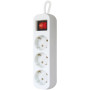 Мережевий подовжувач Defender S318 1.8 m 3 роз switch white (99233) Мережевий подовжувач Defender S318 1.8 m 3 роз switch white (99233)