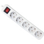 Мережевий подовжувач Defender S518 1.8 m 5 роз switch white (99241) Мережевий подовжувач Defender S518 1.8 m 5 роз switch white (99241)