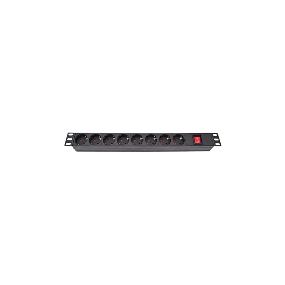 Силовий блок Eserver 19" 8 розеток, выкл., алюм. корпус PDU 220В, 16А (WT-2261A-GER-8WAY)