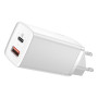 Зарядний пристрій Baseus 2xUSB 65W GaN (USB-C+USB-A) white (CCGAN2L-B02) Зарядний пристрій Baseus 2xUSB 65W GaN (USB-C+USB-A) white (CCGAN2L-B02)