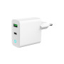 Зарядний пристрій Gembird 1xUSB-A + 1 Type-C (PD20Вт + QC3.0 18Вт) white (TA-UC-PDQC20L-W-01) Зарядний пристрій Gembird 1xUSB-A + 1 Type-C (PD20Вт + QC3.0 18Вт) white (TA-UC-PDQC20L-W-01)