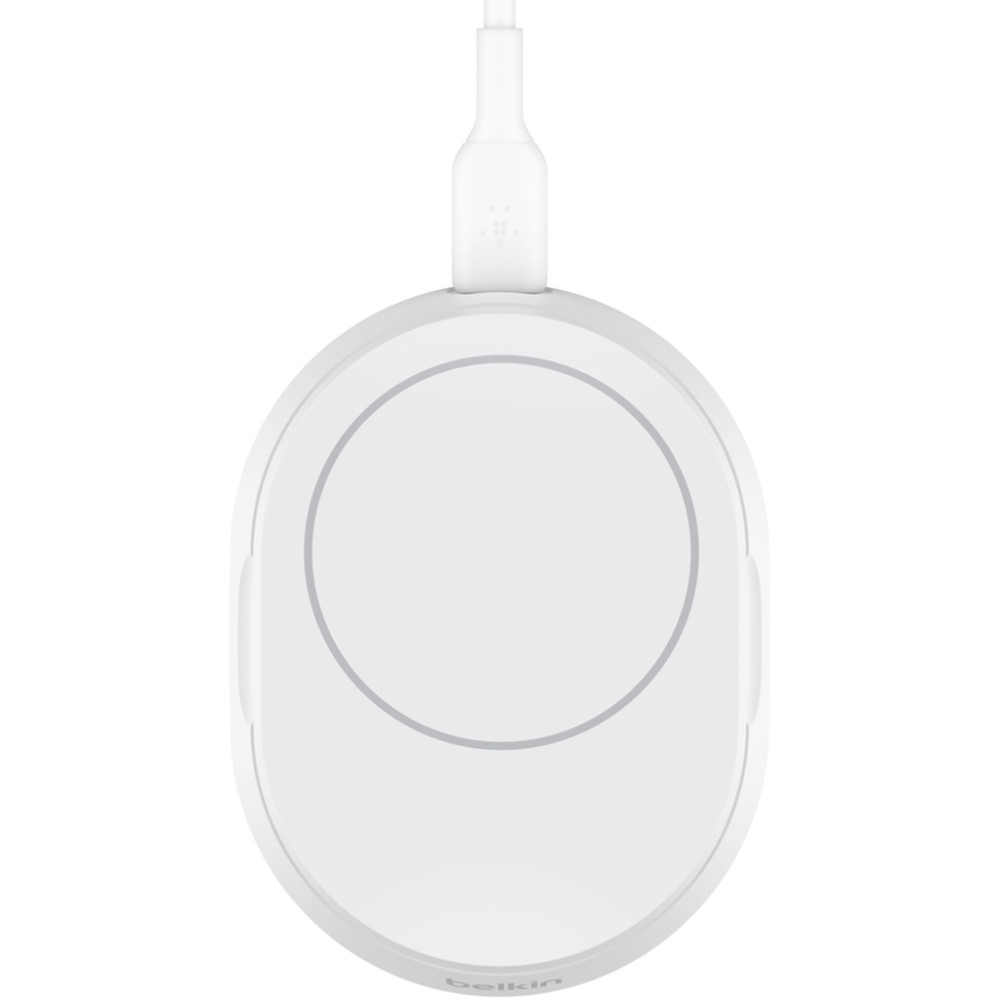 Зарядний пристрій Belkin 15W Magnetic Stand Qi2 20W adapter USB-C white (WIA008VFWH)