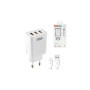 Зарядний пристрій XO QC 3.0 L72 30W (18W/1USB + 2.4A/2 USB) + cable Lightning White (XO-L72i-WH) Зарядний пристрій XO QC 3.0 L72 30W (18W/1USB + 2.4A/2 USB) + cable Lightning White (XO-L72i-WH)