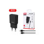 Зарядний пристрій XO L92C (2USB/2.4A) + USB - MicroUSB Чорний (XO-L92C-M) Зарядний пристрій XO L92C (2USB/2.4A) + USB - MicroUSB Чорний (XO-L92C-M)