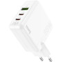 Зарядний пристрій HOCO C115A Header 2xUSB-C PD65W + 1xUSB QC3.0 GaN White (6931474798312) Зарядний пристрій HOCO C115A Header 2xUSB-C PD65W + 1xUSB QC3.0 GaN White (6931474798312)