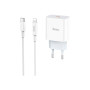 Зарядний пристрій HOCO C76A Plus Speed Source USB-C PD20W + cable USB-C to Lightning White (6931474746924) Зарядний пристрій HOCO C76A Plus Speed Source USB-C PD20W + cable USB-C to Lightning White (6931474746924)