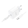 Зарядний пристрій HOCO C76A Pro Majestic USB-C PD30W + cable USB-C to USB-C White (6942007616324) Зарядний пристрій HOCO C76A Pro Majestic USB-C PD30W + cable USB-C to USB-C White (6942007616324)